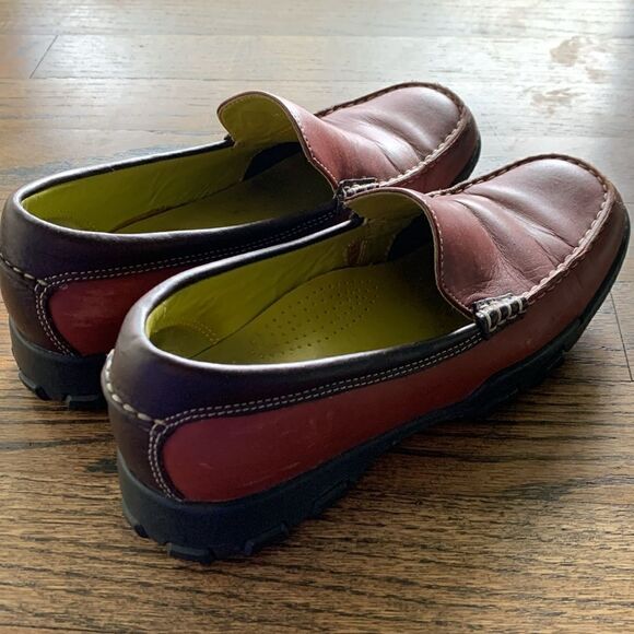 Cole Haan red leather slip on oxford style loafers size 5.5 - Picture 10 of 11